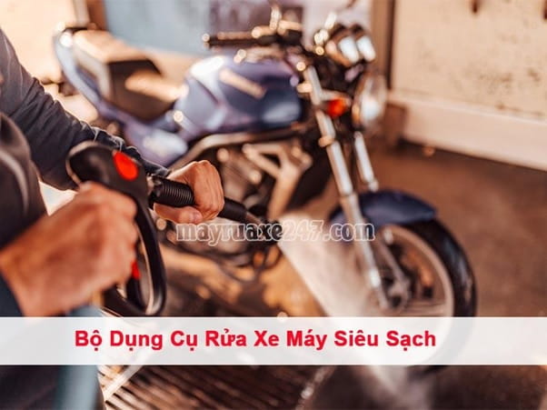 Bộ Dụng Cụ Rửa Xe Máy Siêu Sạch, Đơn Giản