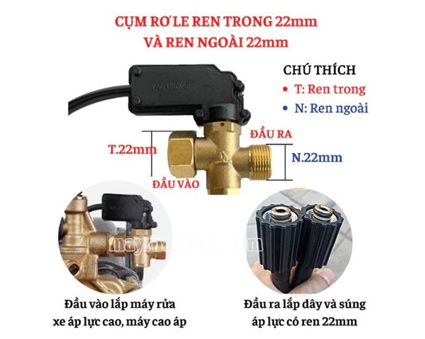 Hướng dẫn lắp rơ le tự ngắt m&aacute;y rửa xe