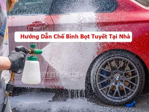 Hướng dẫn tự chế b&igrave;nh phun bọt tuyết tại nh&agrave;