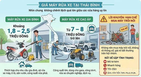 gi&aacute; m&aacute;y rửa xe th&aacute;i b&igrave;nh