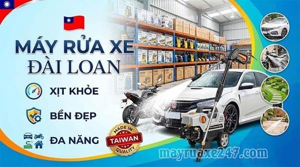 Tổng kho Máy rửa xe Đài Loan: Xịt khỏe, Bền đẹp, Đa năng Tổng kho Máy rửa xe Đài Loan: Xịt khỏe, Bền đẹp, Đa năng