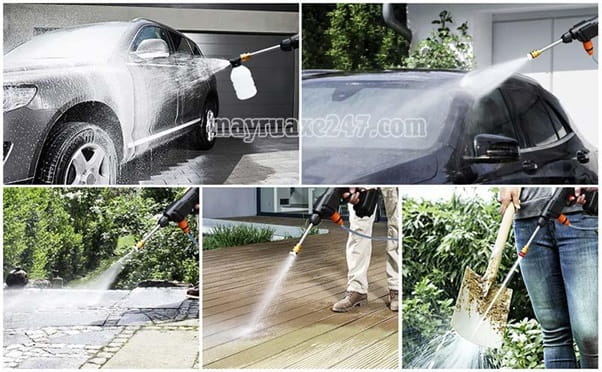 Máy rửa xe mini dùng cho nhiều công việc Máy rửa xe mini dùng cho nhiều công việc