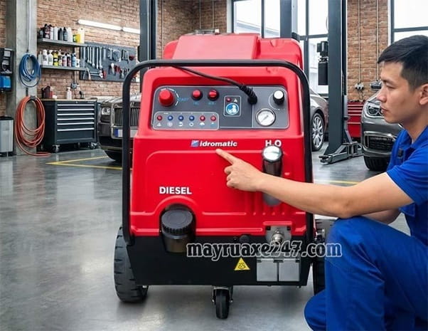 M&aacute;y rửa xe hơi nước n&oacute;ng Idromatic Astra Steamer Evo Vũng T&agrave;u