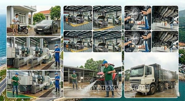 Ứng dụng đắc lực của máy rửa xe tại Quảng Ngãi cho nhiều lĩnh vực Ứng dụng đắc lực của máy rửa xe tại Quảng Ngãi cho nhiều lĩnh vực