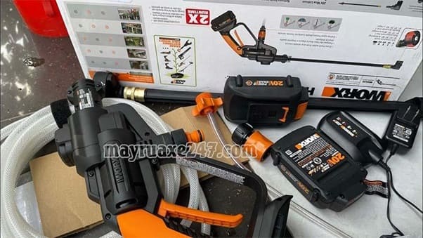 Máy rửa xe pin Worx WG620 Máy rửa xe pin Worx WG620