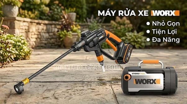 Máy rửa xe Worx: Nhỏ gọn, Tiện lợi, Đa năng Máy rửa xe Worx: Nhỏ gọn, Tiện lợi, Đa năng