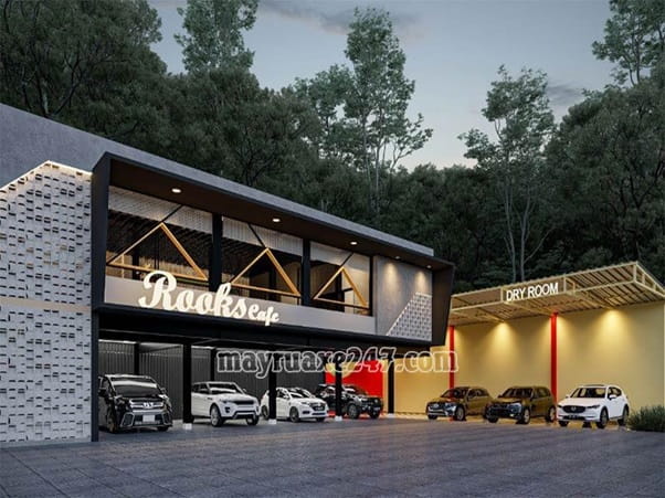 mô hình quán cafe rửa xe mô hình quán cafe rửa xe