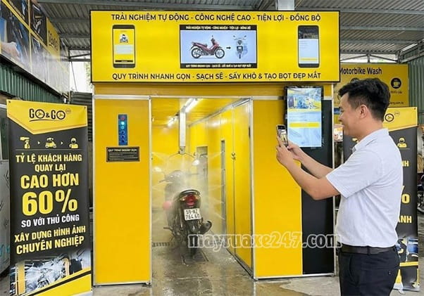 rửa xe máy tự động rửa xe máy tự động