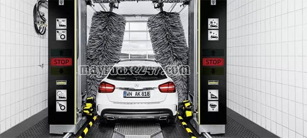 Rửa xe siêu nhanh, không cần sức người Rửa xe siêu nhanh, không cần sức người