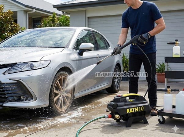 Hướng dẫn sử dụng m&aacute;y xịt rửa xe KAT