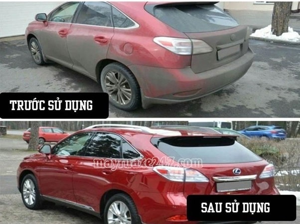 Trước v&agrave; sau khi sử dụng đ&uacute;ng loại nước rửa xe chuy&ecirc;n dụng