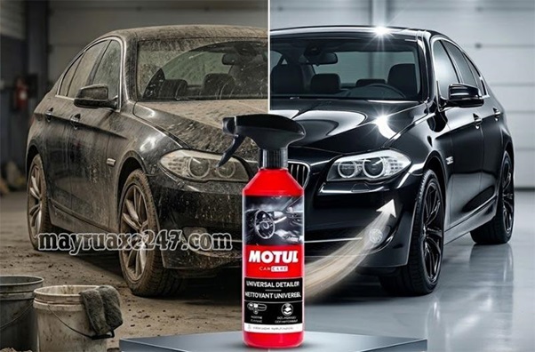 Trước v&agrave; sau khi sử dụng nước rửa xe Motul
