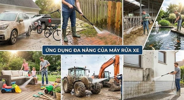 Ứng dụng đa năng của máy xịt rửa xe Hakawa Ứng dụng đa năng của máy xịt rửa xe Hakawa