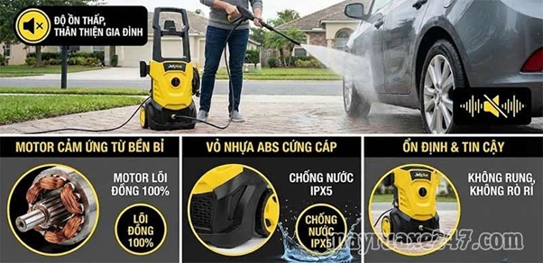 Nhiều ưu điểm ở dòng máy rửa xe Jetplus được đánh giá cao Nhiều ưu điểm ở dòng máy rửa xe Jetplus được đánh giá cao